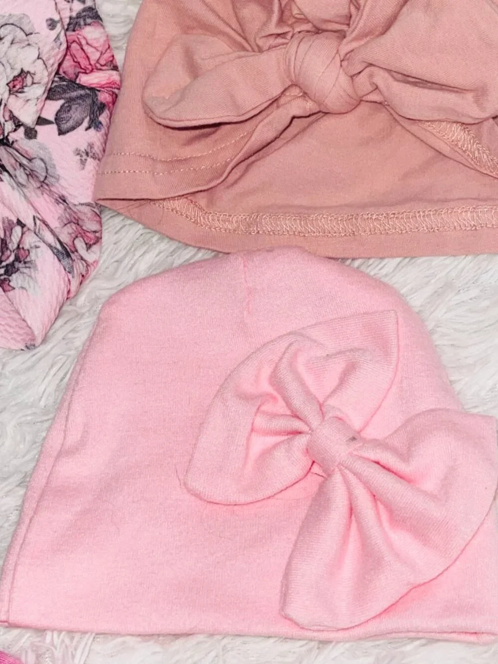 7 Baby Turban Head Bows Infants Hat Beanie Girls